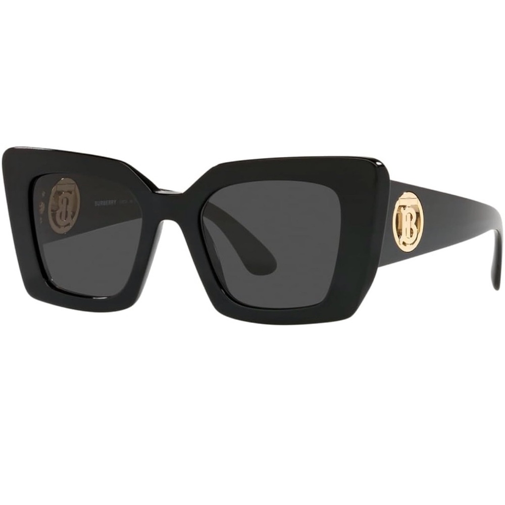 Burberry Black and Gold Square Sunglasses